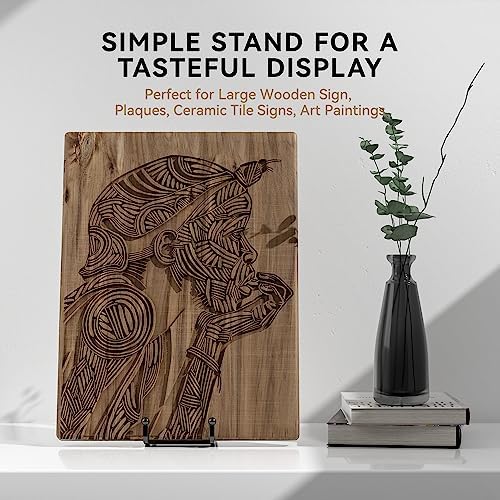 4 Pack 10 Inch Large Plate Stands for Display - Metal Square Wire Plate Holder Display Stand + Picture Stand for, alternate