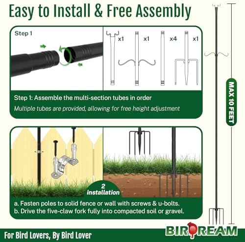 4 Pack 10FT String Light Poles with Shepherd's Hook, alternate view 4