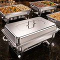 4 Pack 11QT Chafing Dishes for Buffet, Total 44QT Set with 7 Food Pans in 11qt All Silver 4 Pack