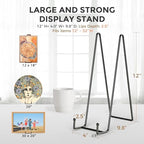 4 Pack 12 Inch Large Plate Stands/holder for Display - Metal Picture Frame Holder Stand + Easels for Platter, alternate view