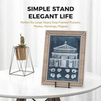 4 Pack 12 Inch Large Plate Stands/holder for Display - Metal Picture Frame Holder Stand + Easels for Platter, alternate view