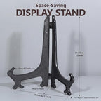 (4 Pack) 12 Inch Plastic Display Stand, Black Easel Display Photo Holder Stand, Displays Picture Frames, alternate view 2