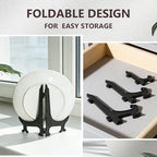 (4 Pack) 12 Inch Plastic Display Stand, Black Easel Display Photo Holder Stand, Displays Picture Frames, alternate view 5