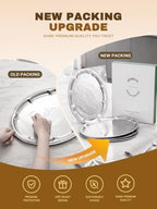 4-Pack 15.7" x 11.8" Silver Serving Trays for Party Set - Lightweight Oval Floral Engraved Silver Platter, alternate view 5