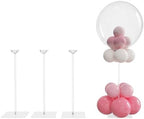 4-Pack 15.75-Inch Clear Acrylic Balloon Centerpiece Stands in 4 Count (Pack of 1) in Transparency