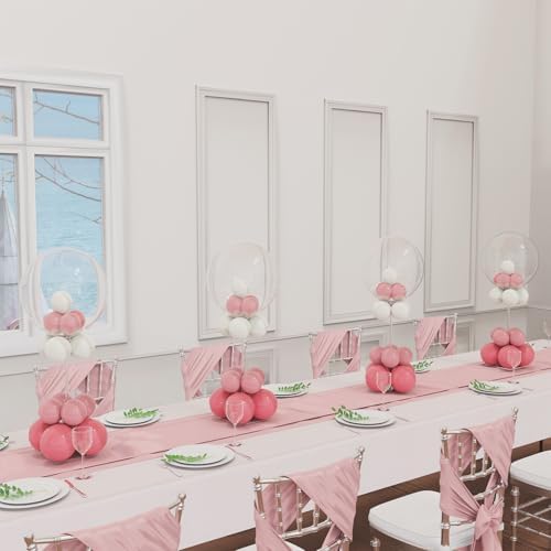 4-Pack 15.75-Inch Clear Acrylic Balloon Centerpiece Stands in 4 Count (Pack of 1) in Transparency, alternate view 2