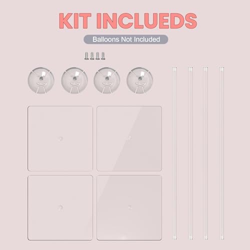4-Pack 15.75-Inch Clear Acrylic Balloon Centerpiece Stands in 4 Count (Pack of 1) in Transparency, alternate view 4