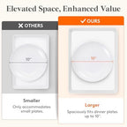 4-Pack 16" x 12" Extra Large Plastic Food Serving Trays for Party in White, alternate view 5