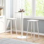 4-Pack 2-in-1 Bar Table with Detachable Pole, Metal Base, 24" Round Top, 40"/22" Two Convertible Height, alternate view 2