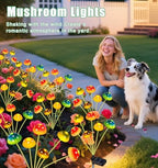 4 Pack 24 LED Solar Mushroom Lights for Outside Outdoor Decor in 4 Pack Mushroom Lights, alternate view 4