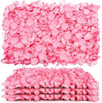 4 Pack 24"x16" Flower Wall Panel Set, Artificial Flower Backdrop, 3D Silk Pink Hydrangea Floral, Wall Decorative