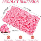 4 Pack 24"x16" Flower Wall Panel Set, Artificial Flower Backdrop, 3D Silk Pink Hydrangea Floral, Wall Decorative, alternate