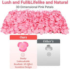 4 Pack 24"x16" Flower Wall Panel Set, Artificial Flower Backdrop, 3D Silk Pink Hydrangea Floral, Wall Decorative, alternate