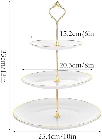 4 Pack 3-Tier Cupcake Stand, White Plastic Tiered Dessert Stand, Round Serving Tray for Wedding, Birthday, alternate view 3