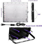 4 Pack 300W Black Lights, Blacklight Flood Light with Plug and Switch, for Glow Party, Black Light Party, alternate view 3