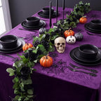 4 Pack 32 FT Black Halloween Garland Artificial Flower Vines Decor, alternate view 4