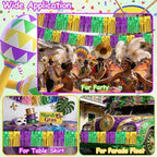 4 Pack 39 Ft Foil Fringe Garland Mardi Gras Float Fringe Curtains Tassel Foil Float Parade Float Decorations for, alternate