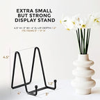4 Pack 4.5 Inch Plate Stands for Display - Plate Holder Display Stand + Metal Frame Holder Stand for Picture, alternate view