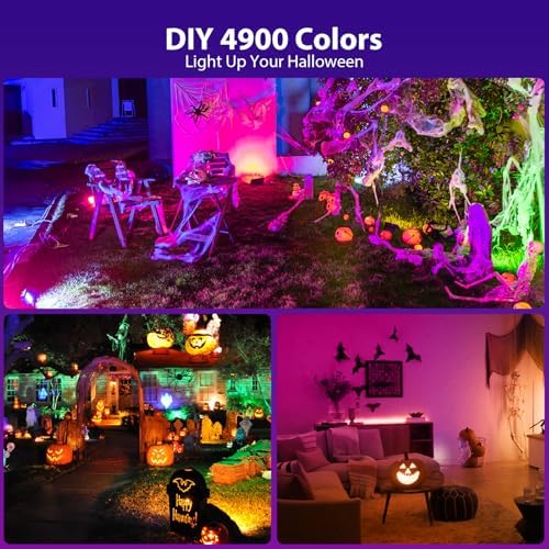 4-Pack 40W RGB Flood Lights with Remote, Warm White LED Flood Light, alternate view 2