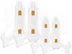 4 Pack 5/6 Inch Wooden Display Stand White Plate Stand in White