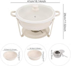 4-Pack 5Qt Chafing Dish Set Buffet Warmer with Glass Lids(White) in White, alternate view 2