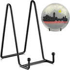 4 Pack 6 Inch Plate Display Stands -Picture Holder Stand for Decorative Plate, Book, Photo Frame Easel (Black)