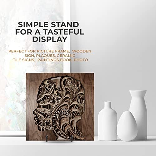 4 Pack 6 Inch Plate Display Stands -Picture Holder Stand for Decorative Plate, Book, Photo Frame Easel (Black), alternate
