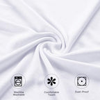 4 Pack 60 Inch Round Tablecloths White Spandex Fitted Table Covers, alternate view 6