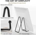 4 Pack 8 Inch Large Plate Stands for Display - Holder Stand + Metal Frame for Picture, Book, Decorative Platter, alternate