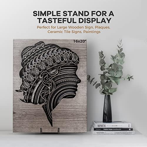 4 Pack 8 Inch Large Plate Stands for Display - Holder Stand + Metal Frame for Picture, Book, Decorative Platter, alternate