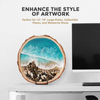 4 Pack 8 Inch Large Plate Stands for Display - Holder Stand + Metal Frame for Picture, Book, Decorative Platter, alternate