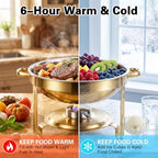 4 Pack 8QT Gold Chafing Dishes for Buffet, Food Warmers for Parties in Gold, alternate view 4