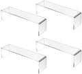 4 Pack Acrylic Risers Display Stands, Acrylic Shelf Riser Display Risers, Spice Rack for Dishes, Spices, Soda