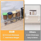 4 Pack Acrylic Risers Display Stands, Acrylic Shelf Riser Display Risers, Spice Rack for Dishes, Spices, Soda, alternate view