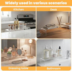4 Pack Acrylic Risers Display Stands, Acrylic Shelf Riser Display Risers, Spice Rack for Dishes, Spices, Soda, alternate view