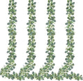 4 Pack Artificial Eucalyptus Garland Eucalyptus Leaves Vines Greenery Garland Faux Silver Dollar Eucalyptus