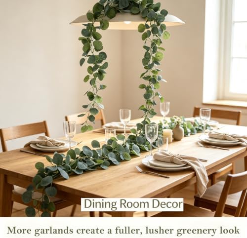 4 Pack Artificial Eucalyptus Garland Hanging Greenery Decor 6.9FT, alternate view 7