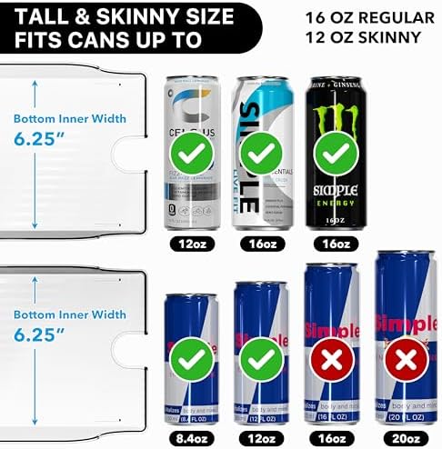 4-Pack Assorted Can Organizer for Refrigerator/Pantry, alternate view 3