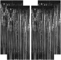 4 Pack Black Halloween Foil Curtain Streamer Decorations