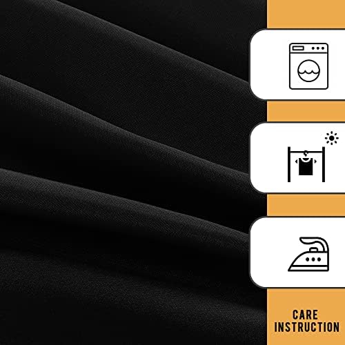 4 Pack Black Tablecloth Fitted Table Clothes for 4 Foot Rectangle Tables - Water Resistant Washable Fabric, alternate view 6