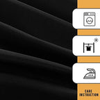 4 Pack Black Tablecloth Fitted Table Clothes for 6 Foot Rectangle Tables - Water Resistant Washable Fabric, alternate view 6