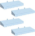 4 Pack Blue Gingham Cardboard Circus Awning, 3D Paper Awning