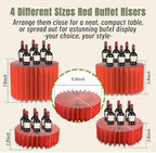 4 Pack Buffet Risers Food Risers for Buffet Table Acrylic Risers Display Stands Tall Cake Stands Cylinder Stands, alternate
