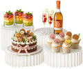 4 Pack Buffet Risers, Food Risers for Buffet Table, Reusable Foldable Display Risers for Party Catering Dessert