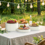 4 Pack Buffet Risers, Food Risers for Buffet Table, Reusable Foldable Display Risers for Party Catering Dessert, alternate