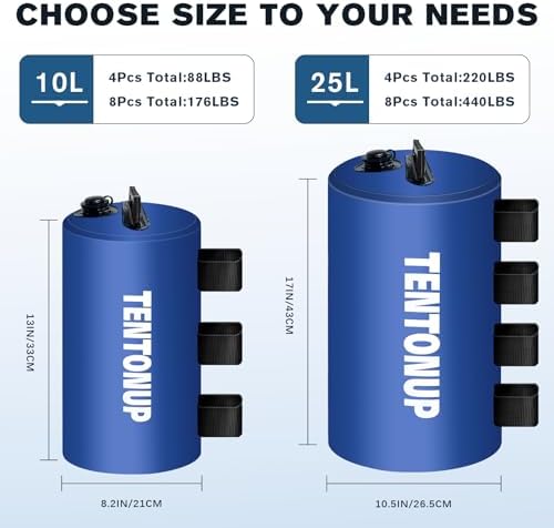 4 Pack Canopy Water Weight Bag, 220 LBS Water Tent Weights Set of 4 Leg Weights for Gazebo, Pop Up Canopy, alternate view 3
