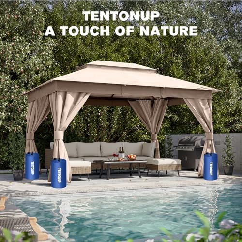 4 Pack Canopy Water Weight Bag, 220 LBS Water Tent Weights Set of 4 Leg Weights for Gazebo, Pop Up Canopy, alternate view 4