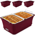 4-Pack Chafer Wind Guard | Chafer Stand Cover for Chaffing Buffet Decorative Food Warmer, Flame Retardant