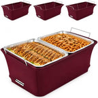4-Pack Chafer Wind Guard | Chafer Stand Cover for Chaffing Buffet Decorative Food Warmer, Flame Retardant