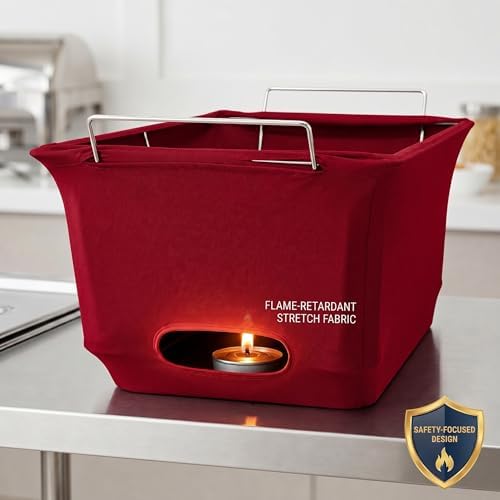 4-Pack Chafer Wind Guard | Chafer Stand Cover for Chaffing Buffet Decorative Food Warmer, Flame Retardant, alternate view 2